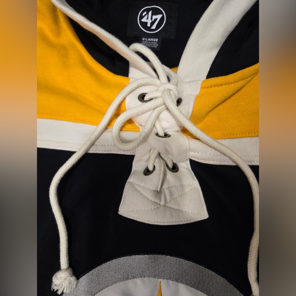 NFL Men's Black and Yellow Pittsburgh Steelers Hoodie - Picture 8 of 13
